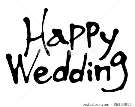 Handwritten happy wedding Handwritten happy wedding 86293995