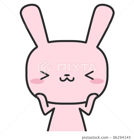 一隻害羞的上半身兔 86294145