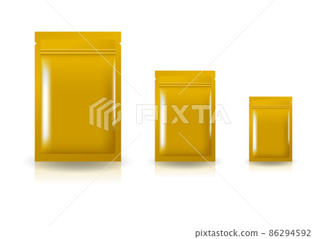 Blank white and black standing ziplock bag (2 sizes) for food or healthy product. Blank white and black standing ziplock bag (2 sizes) for food or healthy product. 86294592