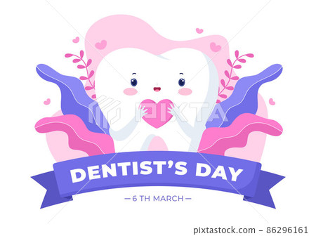 World Dentist Day with Tooth and Toothbrush to Prevent Cavities and Healthcare in Flat Cartoon Background Illustration Suitable for Poster or Banner World Dentist Day with Tooth and Toothbrush to Prevent Cavities and Healthcare in Flat Cartoon Background Illustration Suitable for Poster or Banner 86296161