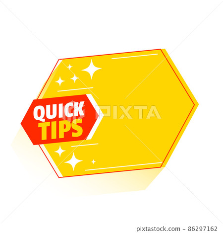 Quick helpful tips advice on white background Quick helpful tips advice on white background 86297162