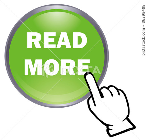 Three-dimensional, glossy hands and READ MORE button Read more Button Website, banner White background Three-dimensional, glossy hands and READ MORE button Read more Button Website, banner White background 86298488