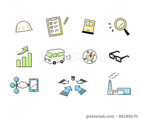 Working icon! / Network / Work / Growth / Safety / Labor 86298670