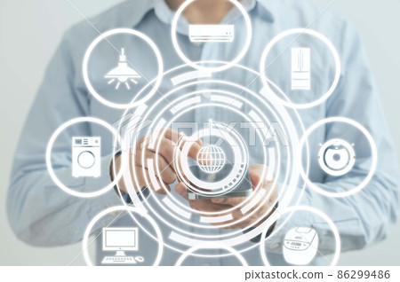 IoT image Male parts for operating home appliances with a smartphone 86299486
