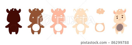 Cute alpaca candy ornament. Layered paper decoration treat holder for dome. Hanger for sweets, candy for birthday, baby shower, halloween, christmas. Print, cut out, glue. Vector stock illustration Cute alpaca candy ornament. Layered paper decoration treat holder for dome. Hanger for sweets, candy for birthday, baby shower, halloween, christmas. Print, cut out, glue. Vector stock illustration 86299788