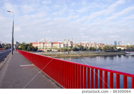 morning Warsaw panorama and bridge morning Warsaw panorama and bridge 86300064