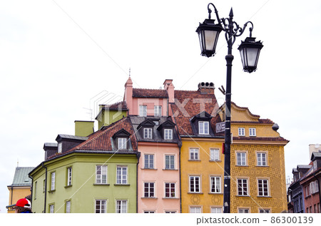 lamp in Warsaw old town lamp in Warsaw old town 86300139
