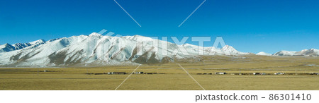 Tibet blue cabinet railroad car window scenery Tibet blue cabinet railroad car window scenery 86301410