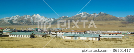Tibet blue cabinet railroad car window scenery 86301417