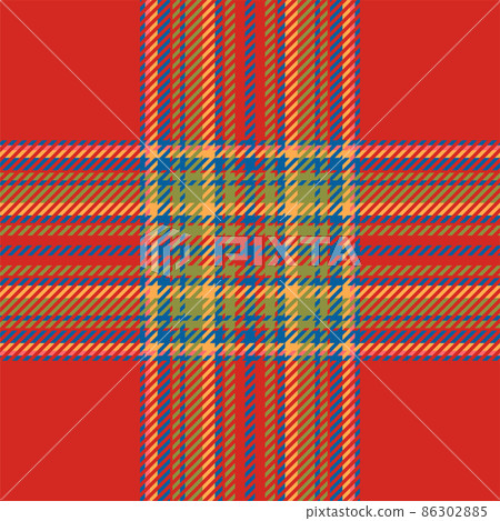 Plaid check pattern. Seamless fabric texture. Tartan textile print. 86302885