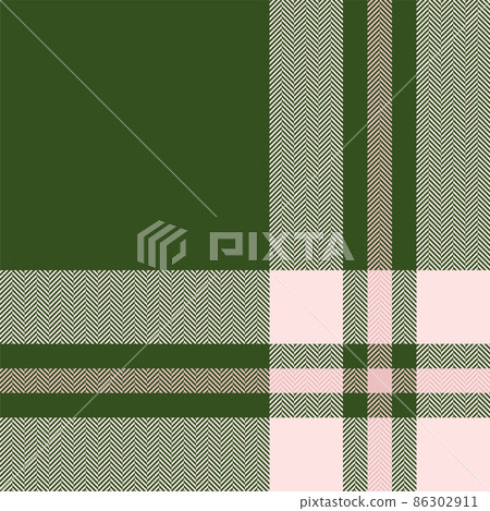 Plaid check pattern in green color. Seamless fabric texture. Tartan textile print. 86302911