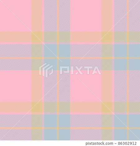 Plaid seamless pattern in pink. Check fabric texture. Vector textile print. 86302912