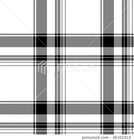 Plaid seamless pattern in black white. Check fabric texture. Vector textile print. Plaid seamless pattern in black white. Check fabric texture. Vector textile print. 86302918