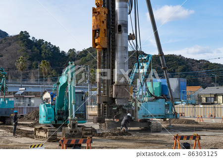 Foundation work of building construction 86303125