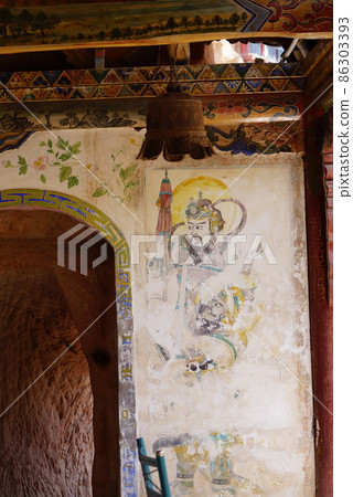中國甘肅省馬蹄寺洞群千佛洞 86303393