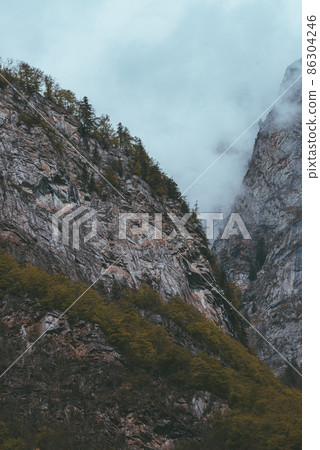 Swiss mountains - monumental rock formations in the Alps Swiss mountains - monumental rock formations in the Alps 86304246