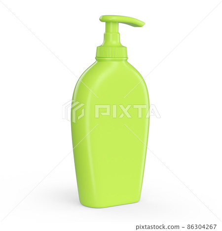 Green sunscreens bottle or sunblock cream tube isolated on white background. 3d render concept remedy of sun and ultraviolet skincare protection 86304267