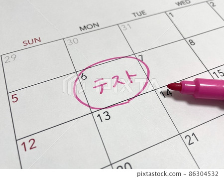 Test appointment and pen Test appointment and pen 86304532