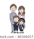 入學典禮和入學典禮父母子女 86306057