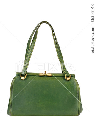Green women's bag, on isolated white background. Ready for your design. Women's accessories. Green women's bag, on isolated white background. Ready for your design. Women's accessories. 86306148