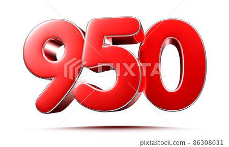 number 950 red. 86308031