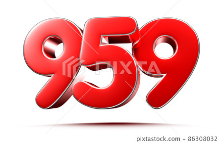 number 959 red. number 959 red. 86308032
