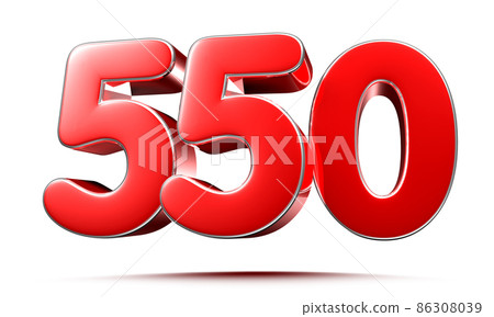 number 550 red. 86308039