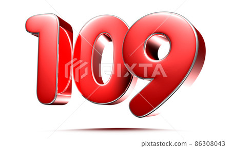number 109 red. - Stock Illustration [86308043] - PIXTA