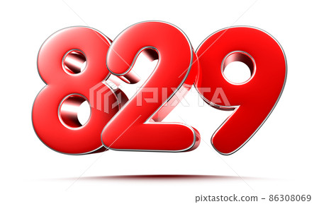 number 829 red. number 829 red. 86308069