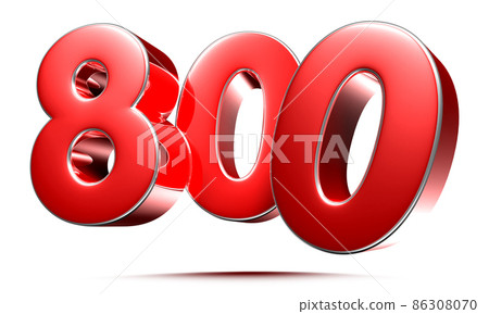 number 800 red. number 800 red. 86308070
