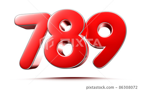 number 789 red. number 789 red. 86308072