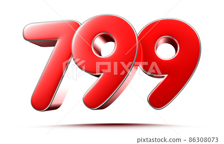number 799 red. number 799 red. 86308073