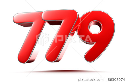 number 779 red. 86308074