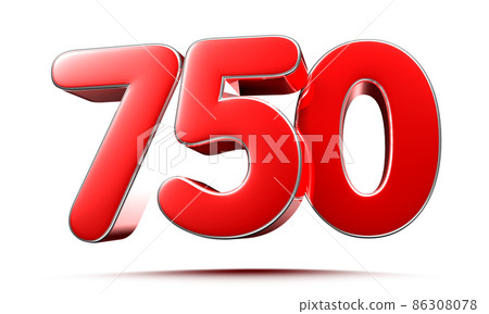 number 750 red. number 750 red. 86308078