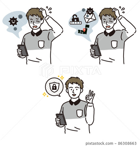 Smartphone security men Smartphone security men 86308663