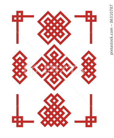 Edless chinese knots set. Edless chinese knots set. 86310787