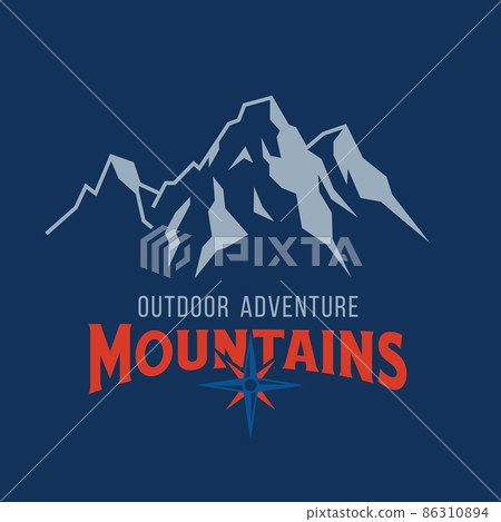 Vector mountain and outdoor adventures image - Stock Illustration ...