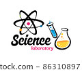 Vector laboratory, chemical, medical test logo 86310897