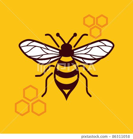 Honey bee vector image 86311058