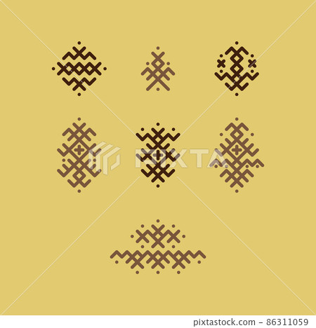 Vector image of traditional Berber tattoos 86311059