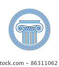 Vector image of a greek antique column 86311062