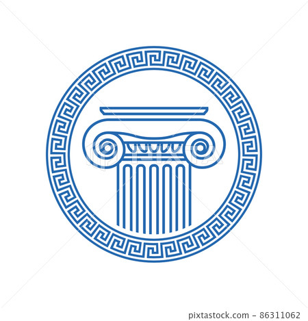 Vector image of a greek antique column 86311062