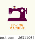 Sewing machine icon vector illustration sign 86311064