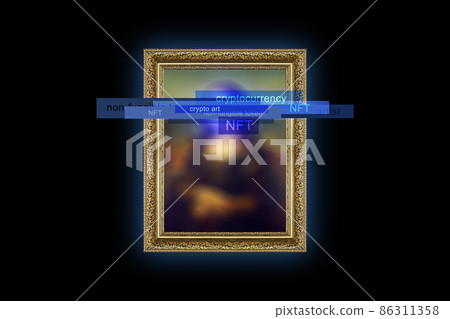 NFT token and crypto art, painting in digital gallery NFT token and crypto art, painting in digital gallery 86311358
