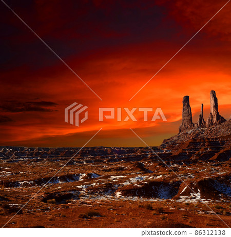 Sunset Monument Valley Arizona Navajo Nation 86312138