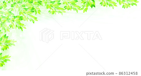 新的綠色留下風景背景 86312458