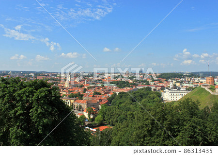 Cityscape of Vilnius, Lithuania from view point in a summer sunny day. 86313435