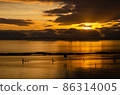 Sunset at Wreck Beach in Vancouver, Canada 86314005