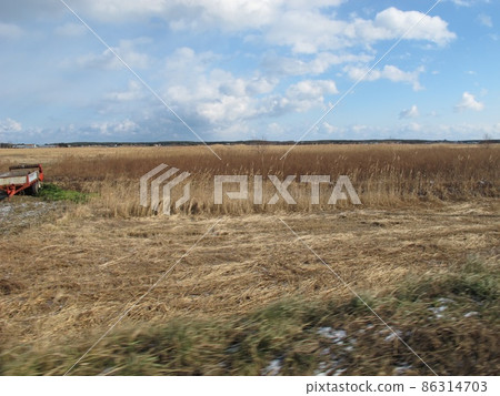 Winter scenery of Rokkasho village Winter scenery of Rokkasho village 86314703