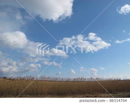 Winter scenery of Rokkasho village 86314704